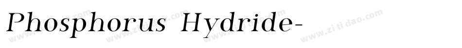 Phosphorus Hydride字体转换